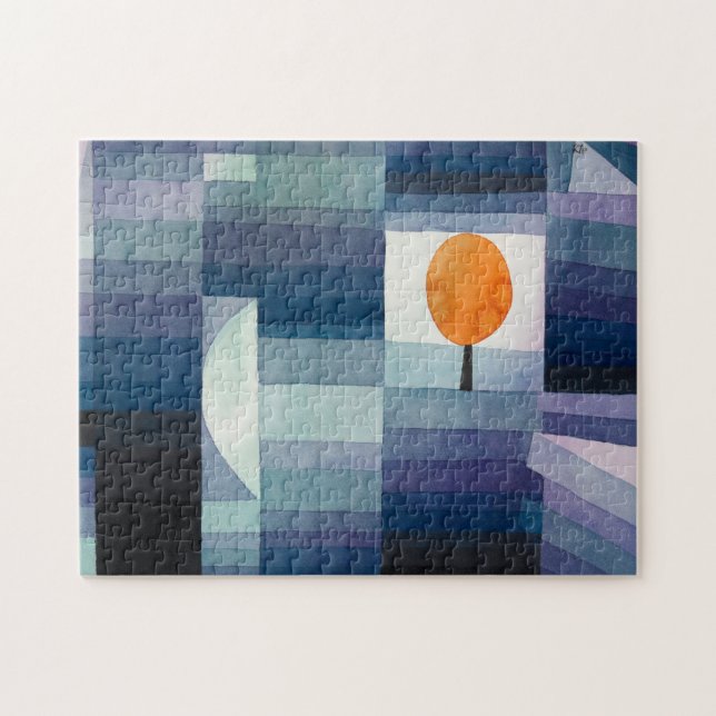 Paul Klee Abstract Tree Blue Painting Jigsaw Puzzle (Horizontal)