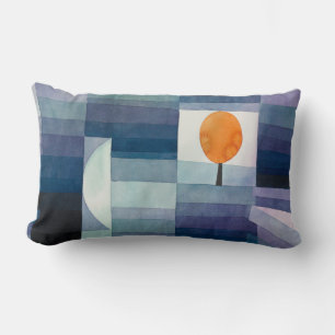 Paul Klee Abstract Tree Blue Painting Lumbar Cushion