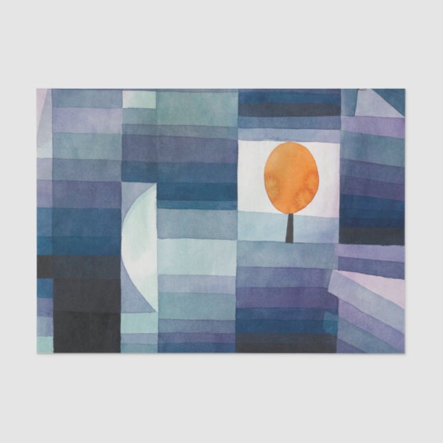 Paul Klee Abstract Tree Blue Painting Tissue Paper (Front)