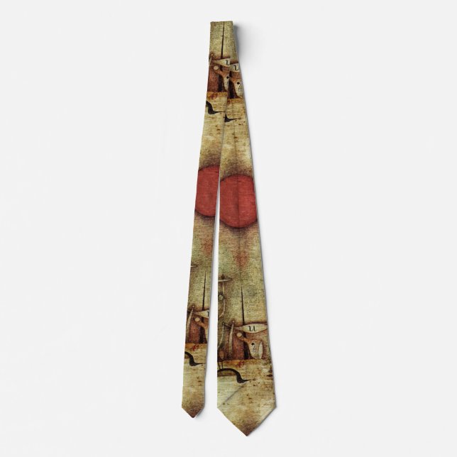 Paul Klee Ad Marginem Painting Tie (Back)