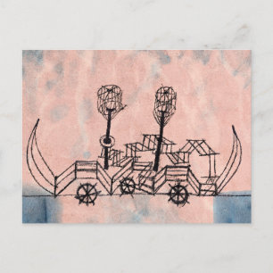 Paul Klee - Alter Dampler (Old Steamboat), Postcard