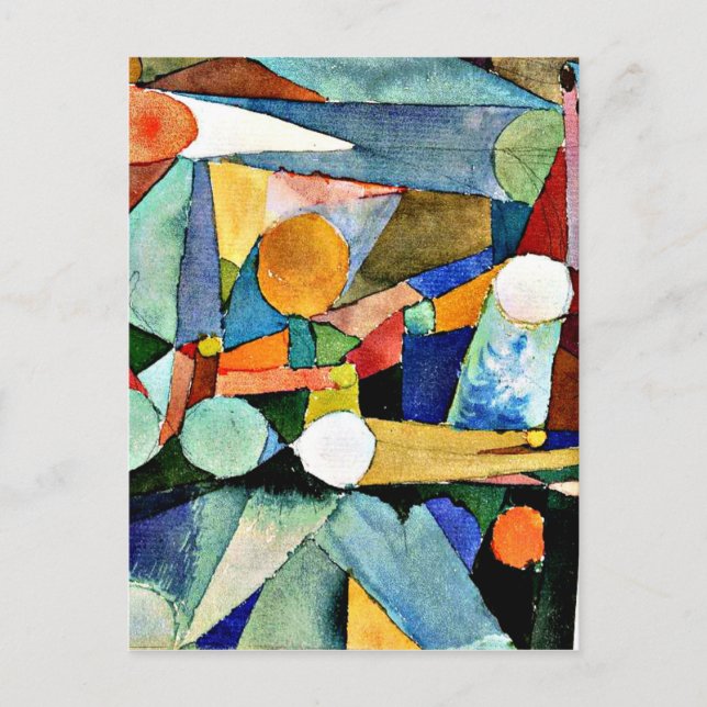 Paul Klee art: Colour-Shapes Postcard (Front)