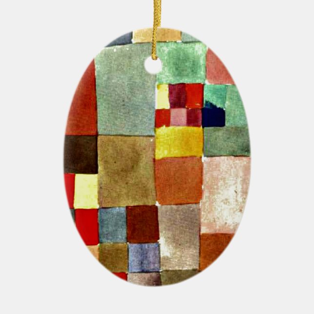 Paul Klee art: Flora on Sand, famous painting Ceramic Ornament (Front)