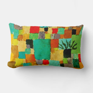Paul Klee art - Southern (Tunisian) Gardens Lumbar Cushion