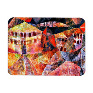 Paul Klee art: The Hotel, famous painting, Magnet