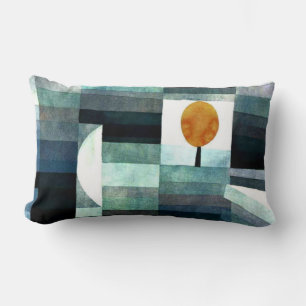 Paul Klee art: The Messenger of Autumn Lumbar Cushion