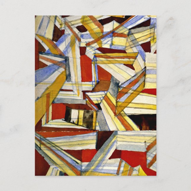 Paul Klee art: Transparent-Perspectivisch Gefugt Postcard (Front)