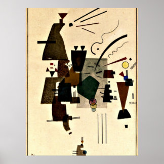 Paul Klee art: Warmed Cool  Poster