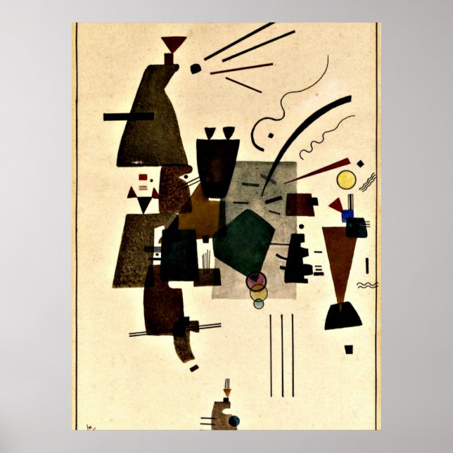 Paul Klee art: Warmed Cool  Poster (Front)