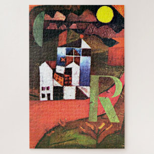 Paul Klee artwork, Villa R Jigsaw Puzzle