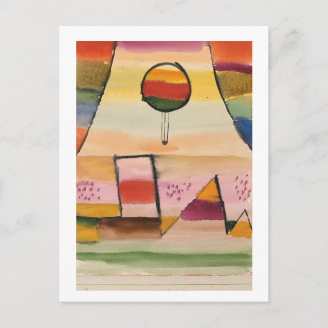Paul Klee, "Balloon in the Window," 1929 Postcard (Front)