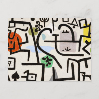 Paul Klee, Bauhaus Abstract Art Postcard