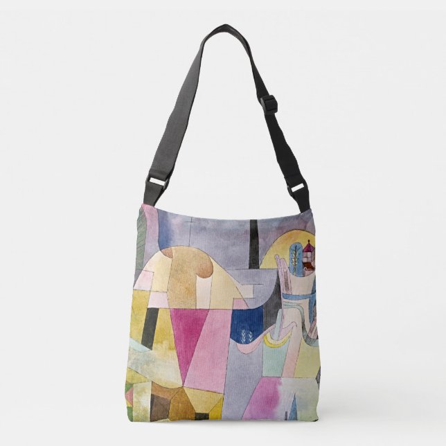 Paul Klee Black Columns Crossbody Bag (Front)