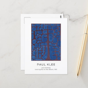 Paul Klee, Blue Modern Abstract Art Postcard