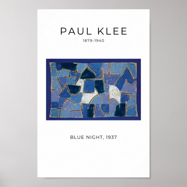 Paul Klee, Blue Night - Modern Abstract Art Poster (Front)