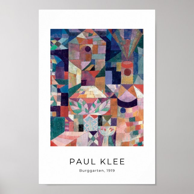 Paul Klee, Burggarten - Colorful Abstract Art Poster (Front)