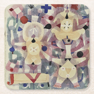 Paul Klee, Carnival in the Snow, Square Paper Coaster
