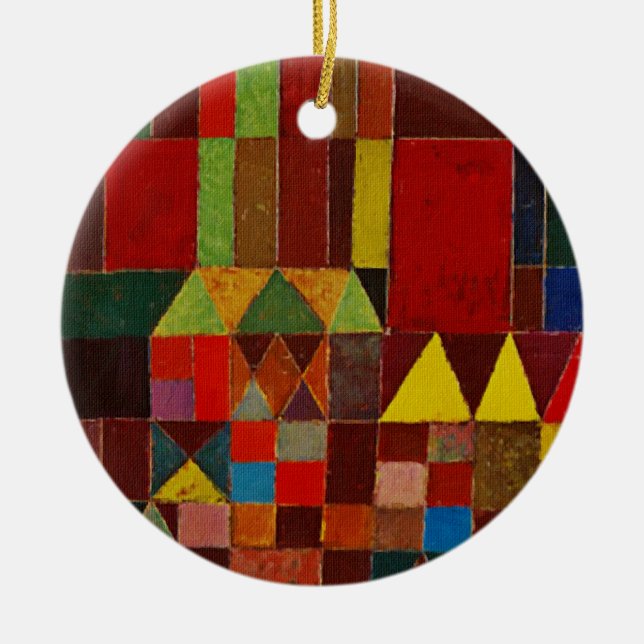 Paul Klee Castle And Sun Ceramic Tree Decoration (Front)