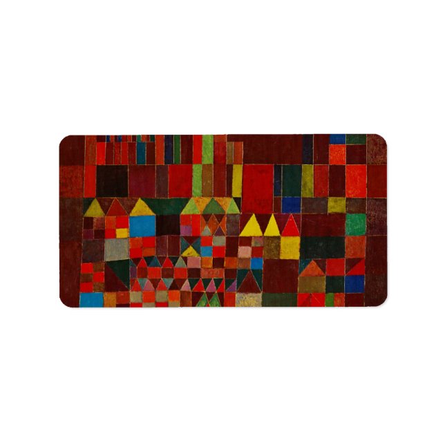 Paul Klee Castle And Sun Label (Front)