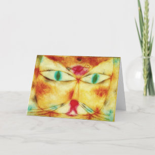 Paul Klee Cat and Bird Greeting Card