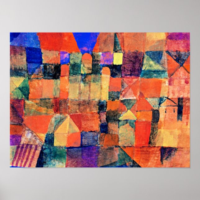 Paul Klee - City with the Three Domes Poster (Front)