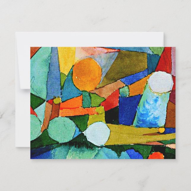 Paul Klee: Colour Shapes abstract art Card (Front)