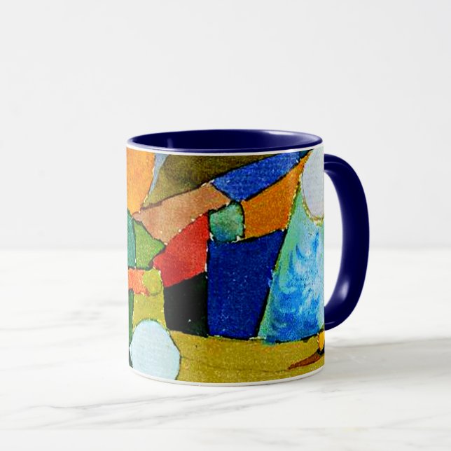 Paul Klee: Colour Shapes Abstract art Mug (Front Right)