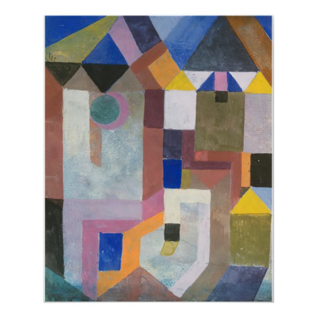 Paul Klee Colourful Architecture Poster (Front)