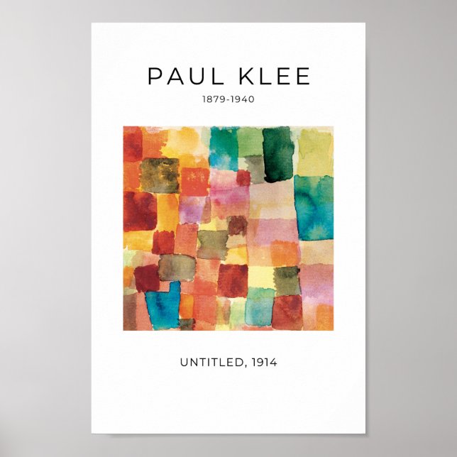 Paul Klee, Colourful Modern Abstract Art Poster (Front)