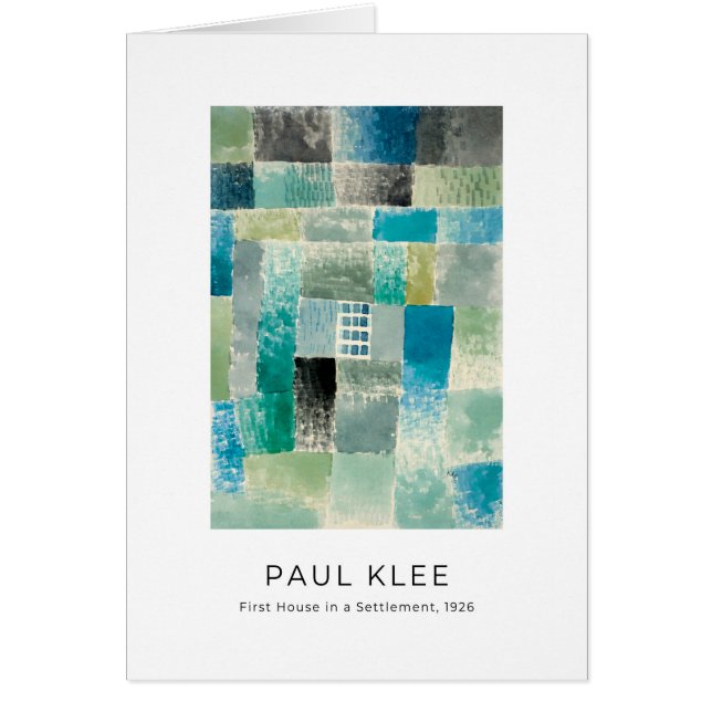 Paul Klee, Colourful Modern Abstract Fine Art Card (Front)