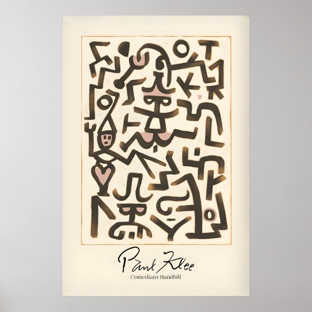 Paul Klee Comedians Handbill Abstract Figures Poster (Front)