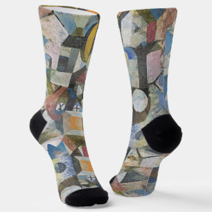 Paul Klee Composition Yellow Half Moon - Art Socks