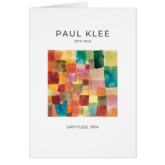 Paul Klee, Elegant Modern Absract Fine Art Card (Front)