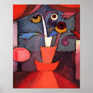 Paul Klee famous painting, Autumn Flower,  Poster