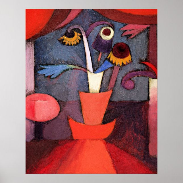 Paul Klee famous painting, Autumn Flower,  Poster (Front)