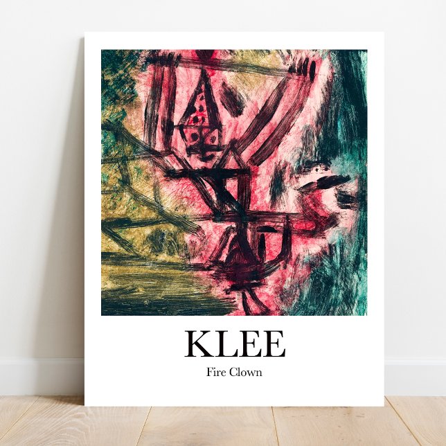 Paul Klee Fire Clown Poster (Klee's playful Fire Clown. Own this iconic art for your home!  High-quality prints available.)