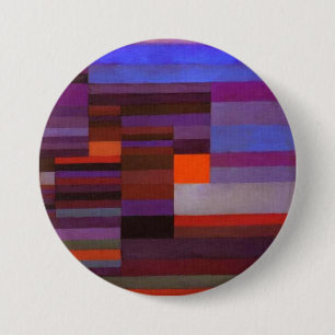 Paul Klee Fire In The Evening Abstract Fine Art 7.5 Cm Round Badge