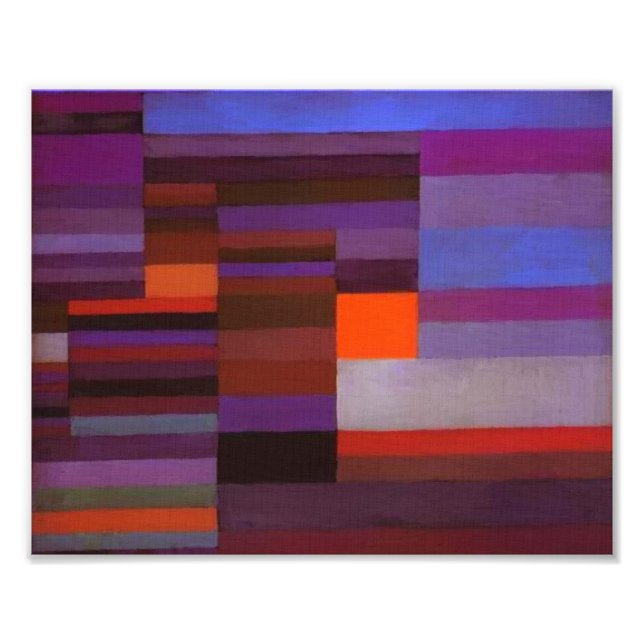 Paul Klee Fire In The Evening Abstract Fine Art Photo Print (Front)