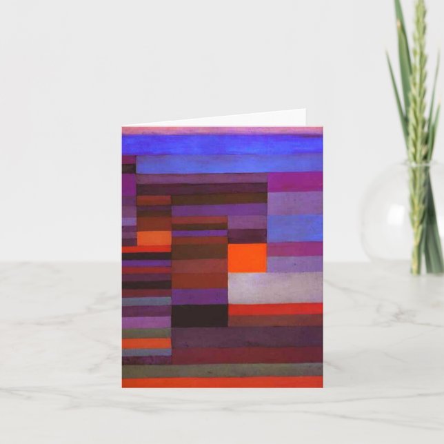 Paul Klee Fire in the Evening Note Card (Front)