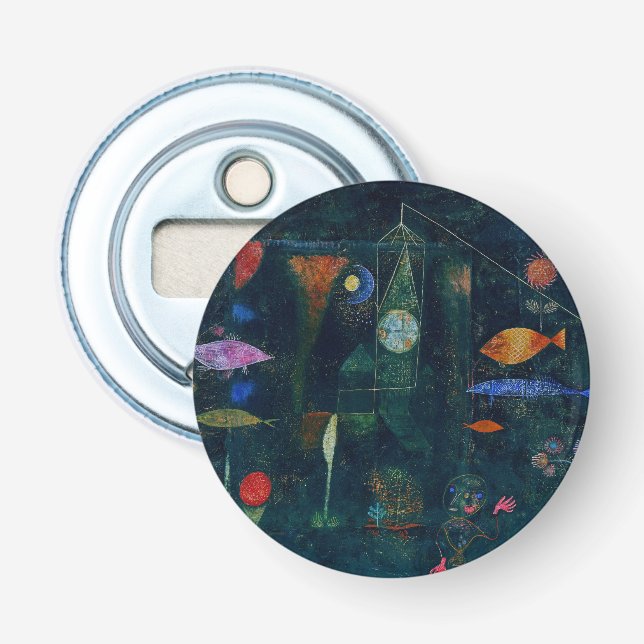 Paul Klee Fish Magic Abstract Painting Graphic Art Bottle Opener (Front)