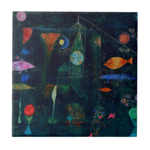 Paul Klee Fish Magic Abstract Painting Graphic Art Ceramic Tile