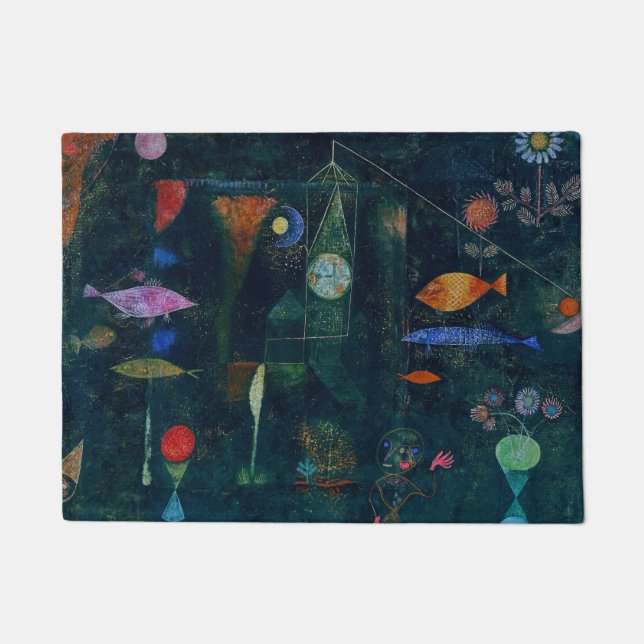 Paul Klee Fish Magic Abstract Painting Graphic Art Doormat (Front)
