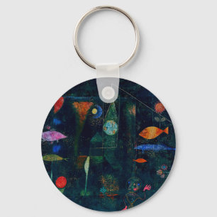 Paul Klee Fish Magic Abstract Painting Graphic Art Key Ring