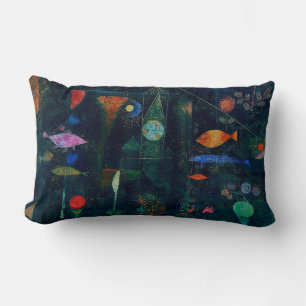 Paul Klee Fish Magic Abstract Painting Graphic Art Lumbar Cushion