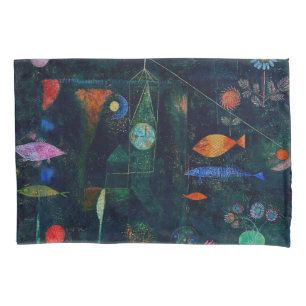 Paul Klee Fish Magic Abstract Painting Graphic Art Pillowcase