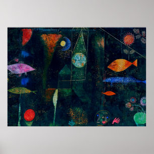 Paul Klee Fish Magic Abstract Painting Graphic Art Poster