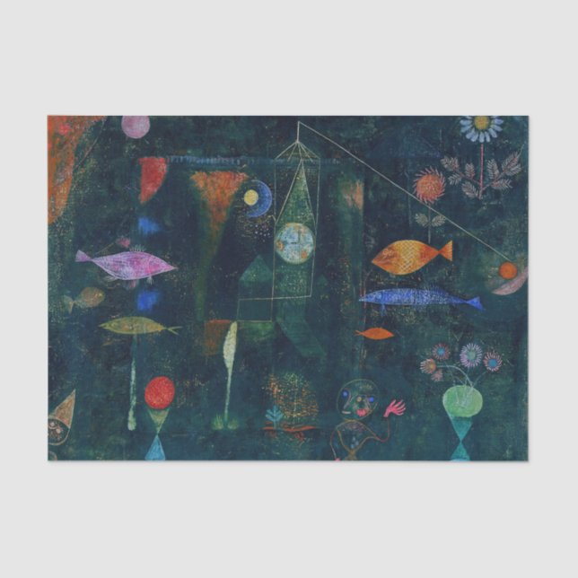 Paul Klee Fish Magic Abstract Painting Graphic Art Tissue Paper (Front)