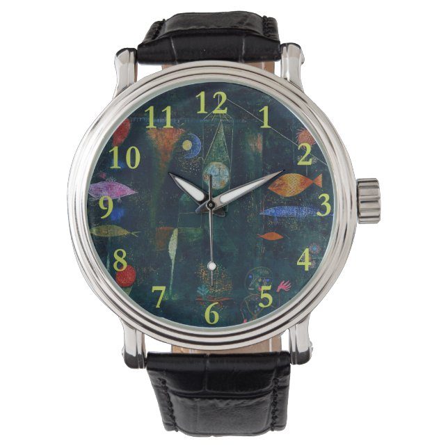 Paul Klee Fish Magic Abstract Painting Graphic Art Watch (Front)