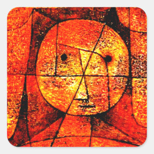 Paul Klee - Gauze, abstract art,  Square Sticker
