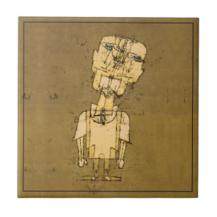 Paul Klee Ghost of a Genius Vintage Abstract Art Ceramic Tile
